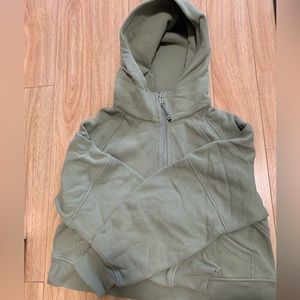 Scuba Oversized 1/2 Zip Hoodie - Rosemary Green